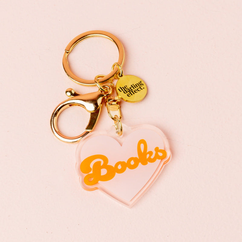 Heart Books Dangle Keychain