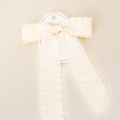 Ruffle Bow Hair Clip