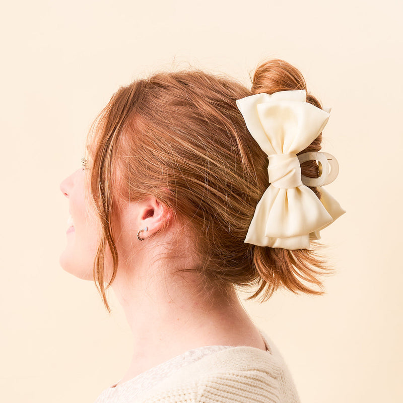 Satin Bow Claw Clips