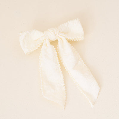 Hair Bow with Pearls