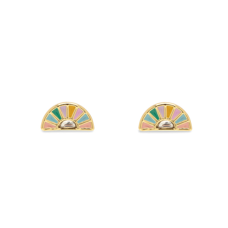 Sunset Striped Stud Pura Vida Earrings