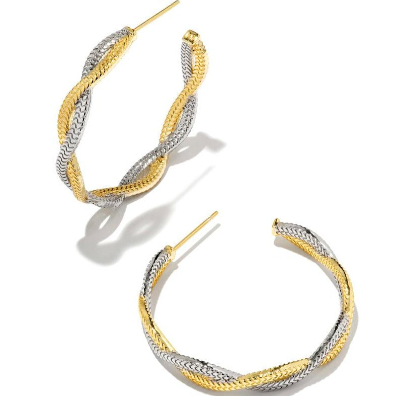 Mixed Metal Hayden Hoop Kendra Scott Earrings