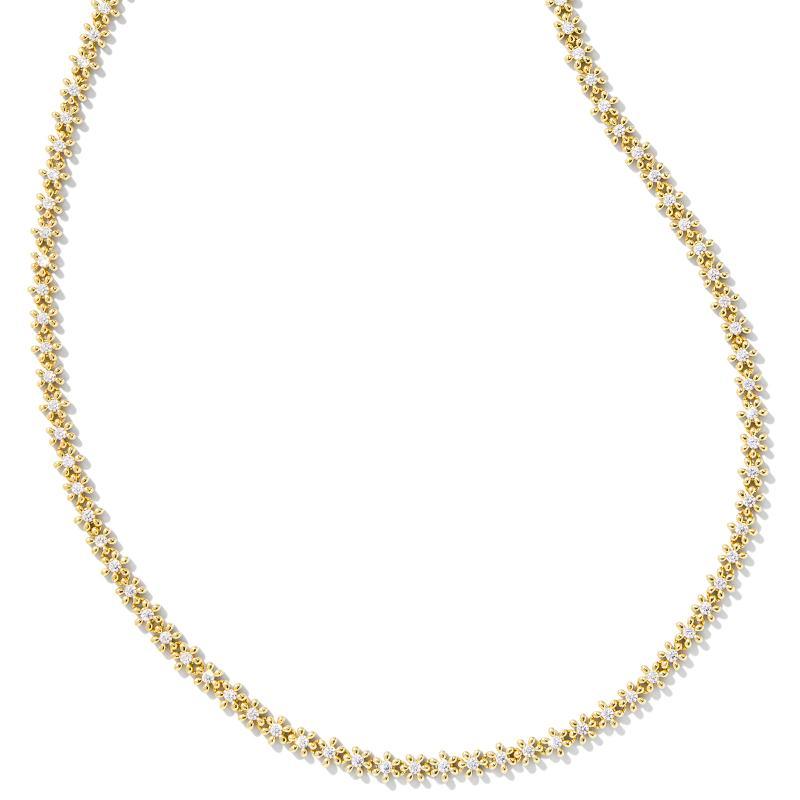 Nydia Gold Strand White Crystal Kendra Scott Necklace