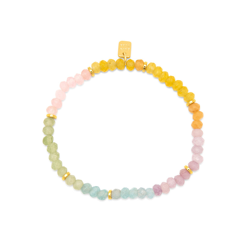 Ombre Rainbow Bead Stretch Pura Vida Bracelet