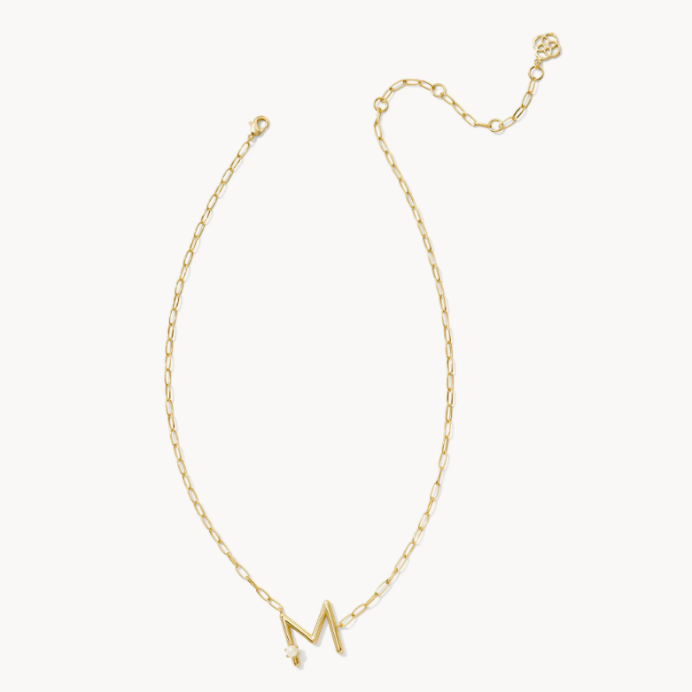 Pearl Letter Short Pendant Kendra Scott Necklace