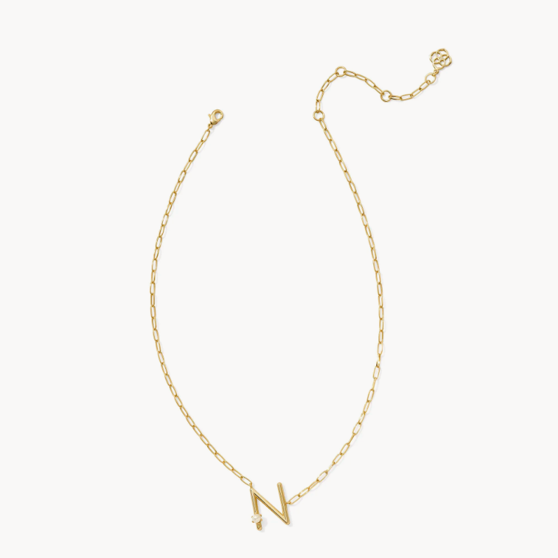 Pearl Letter Short Pendant Kendra Scott Necklace