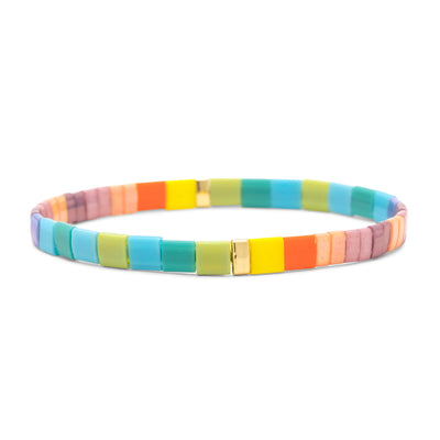 Paradise Tile Bead Stretch Pura Vida Bracelet