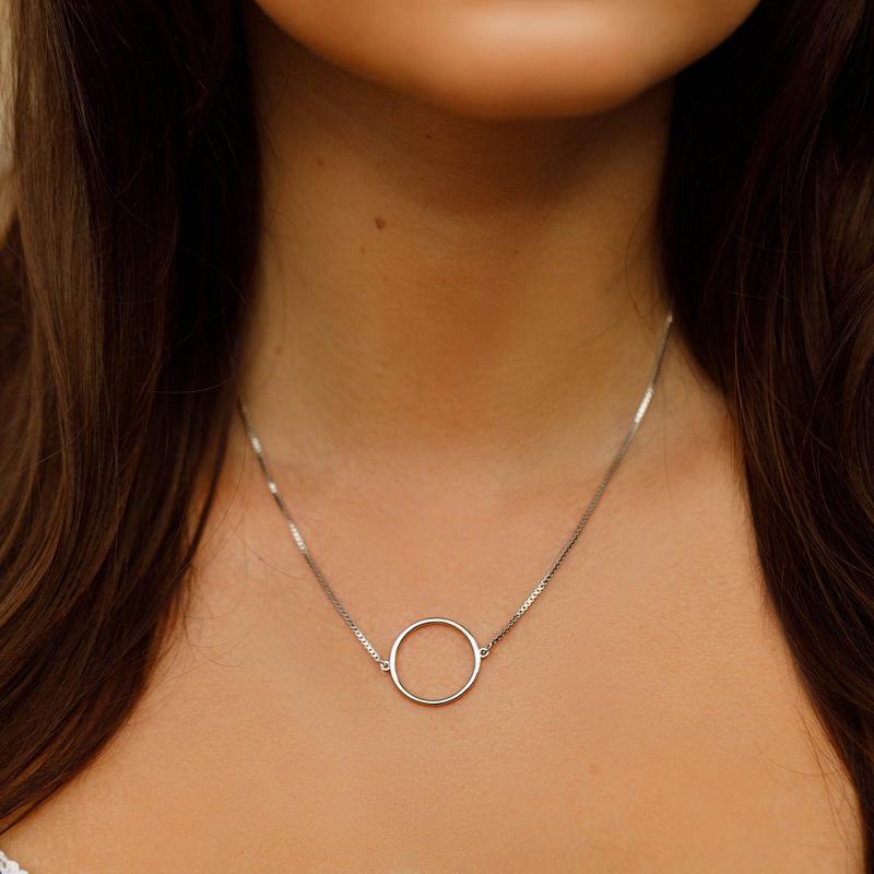 Silver Open Circle Pura Vida Necklace