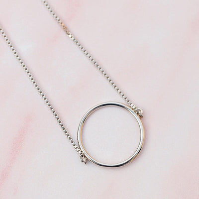 Silver Open Circle Pura Vida Necklace