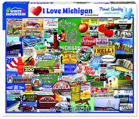 I Love Michigan Puzzle - Apothecary Gift Shop