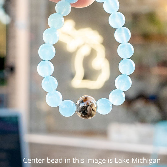 Handmade Lake Michigan Earth Bead Bracelets