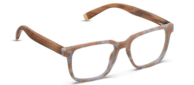 Peepers Eyeglass Harvest in Tan Marble/Wood