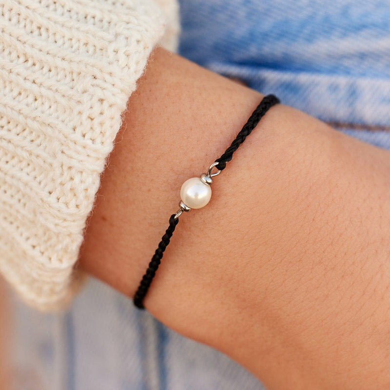 Simple Pearl Bead Charm Pura Vida Bracelet
