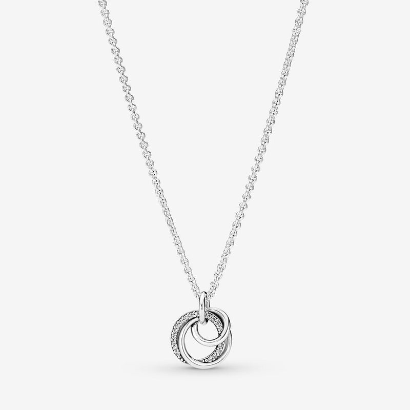 Pandora Signature Intertwined Pavé Pendant Necklace | Sterling silver |  Pandora HK