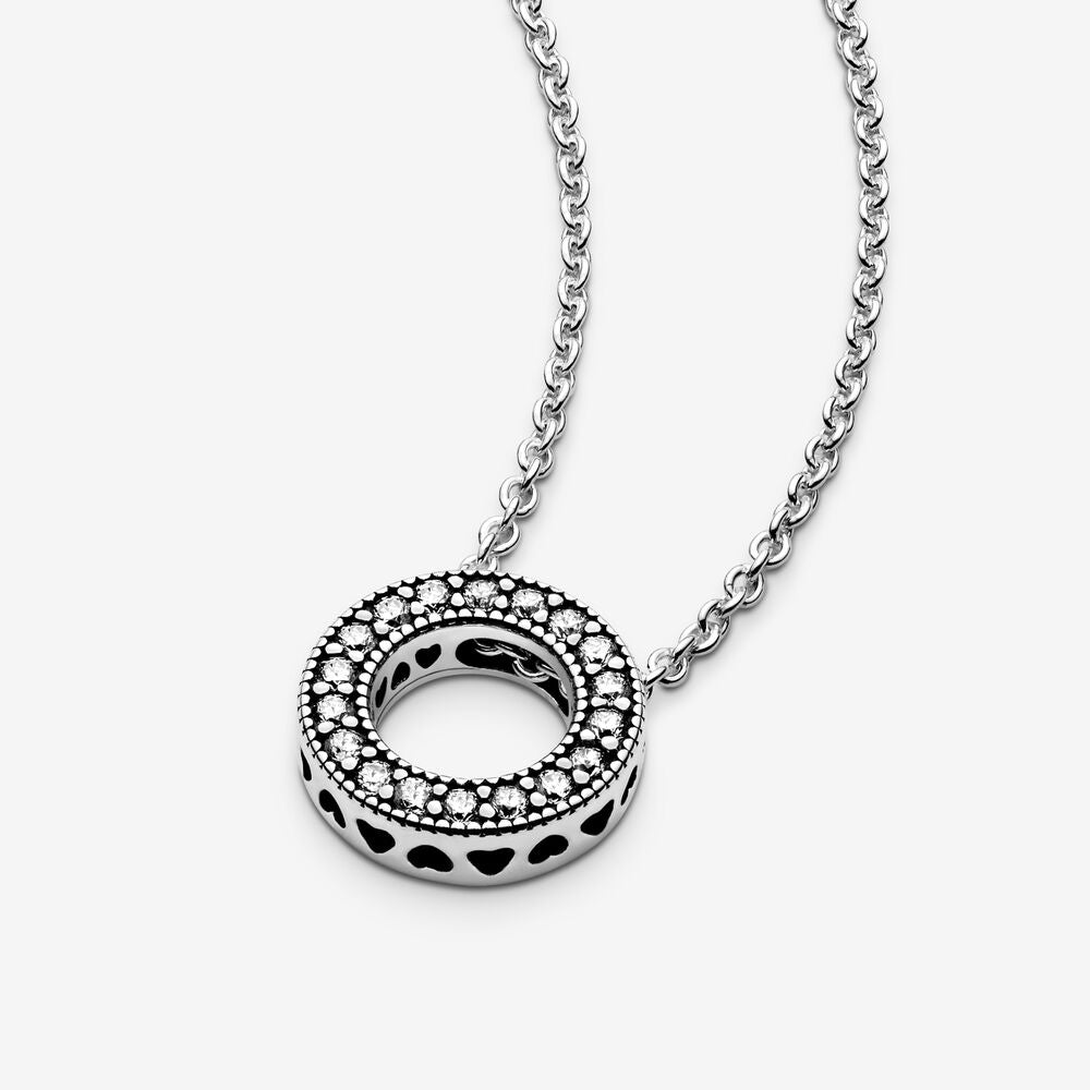 Mum Pavé Collier Necklace | Sterling silver | Pandora IE