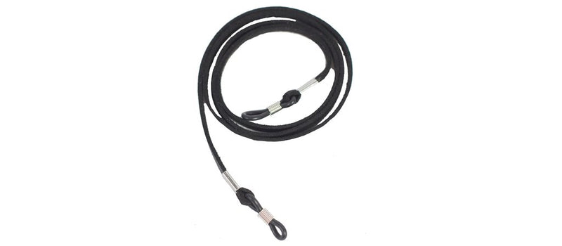 Faux Leather Eyeglass Cord In Black