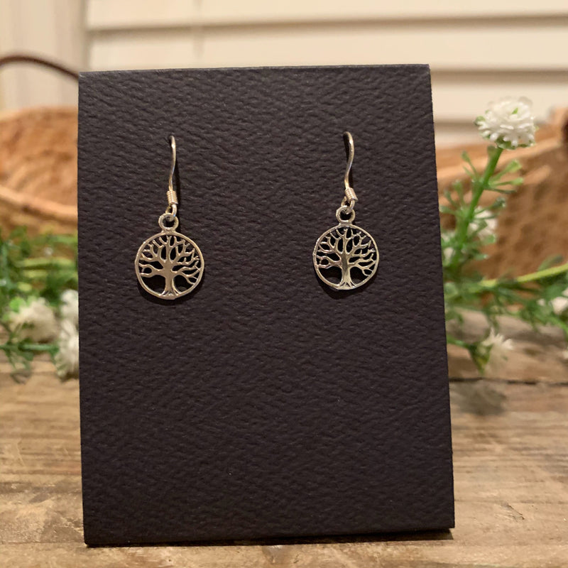 Family Tree Circle French Hook Earrings - Apothecary Gift Shop