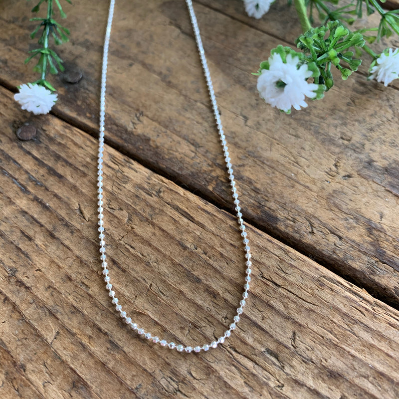Sterling Silver D/C Beaded Chain 1.5mm - Apothecary Gift Shop