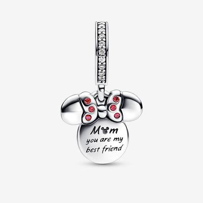 Disney Minnie Mouse Silhouette Double Dangle Pandora Charm