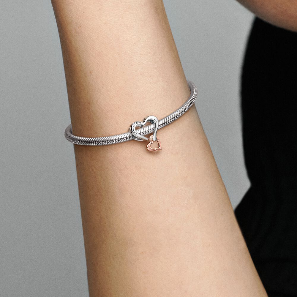 Pandora interlocking heart charm on sale