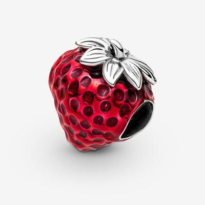 Seeded Strawberry Fruit Pandora Charm