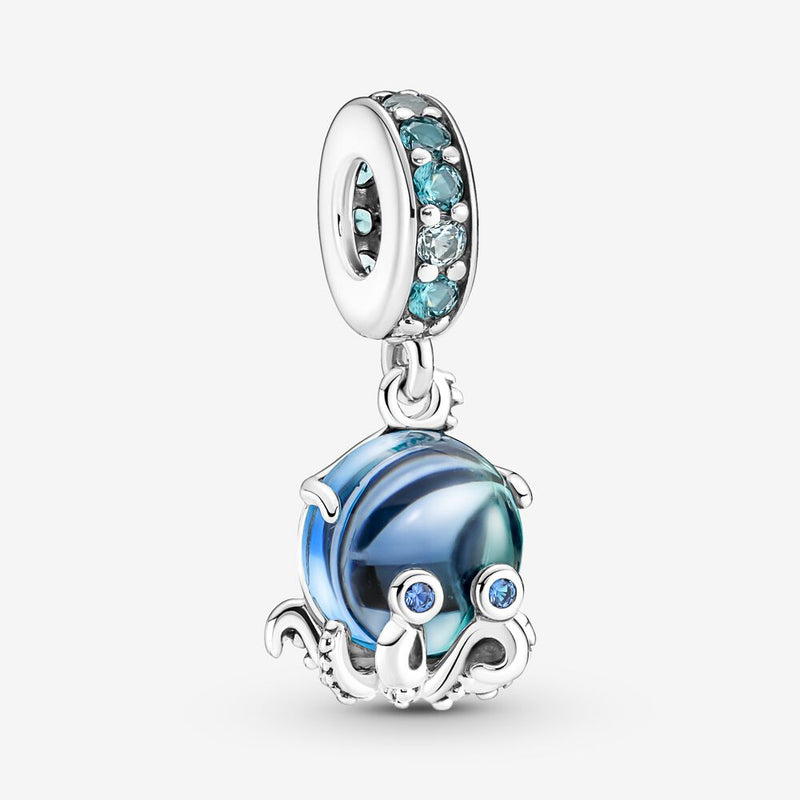 Murano Glass Cute Octopus Dangle Pandora Charm