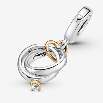 Pandora Two-tone Wedding Rings Dangle Charm