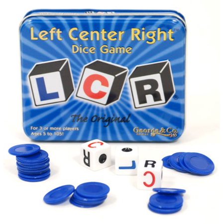 Left Center Right Dice Game in Tin