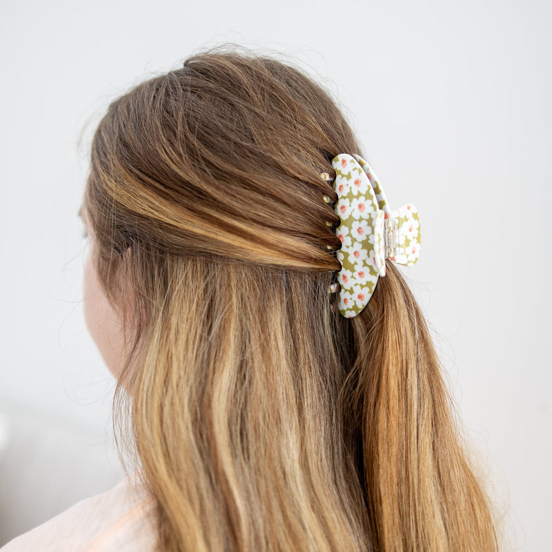 Floral Claw Clips