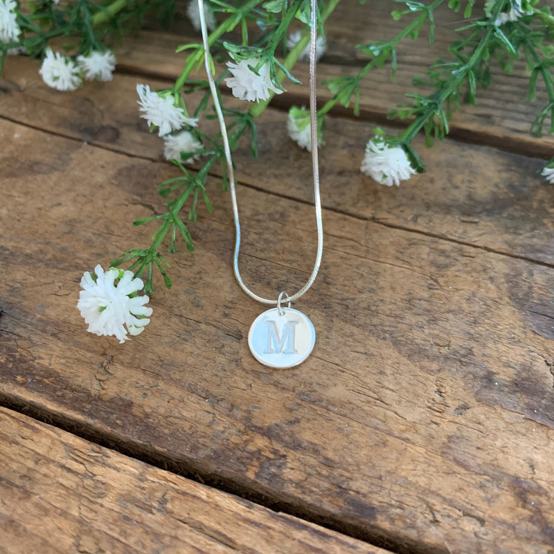 Round Initial Pendant - Apothecary Gift Shop