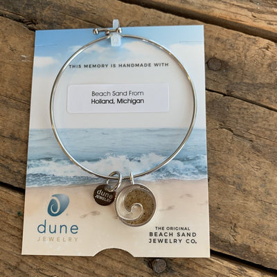 Circle Sand Wave Bangle Bracelet by Dune Jewelry - Apothecary Gift Shop