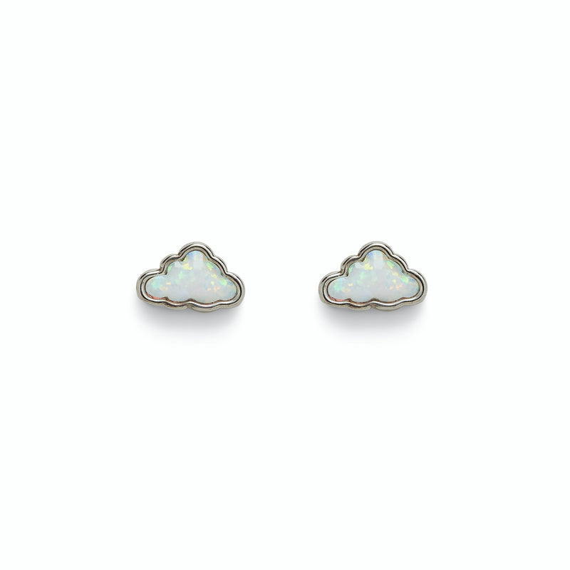 Silver Opal Cloud Pura Vida Earrings