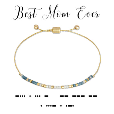 Best Mom Ever Morse Code Bracelet