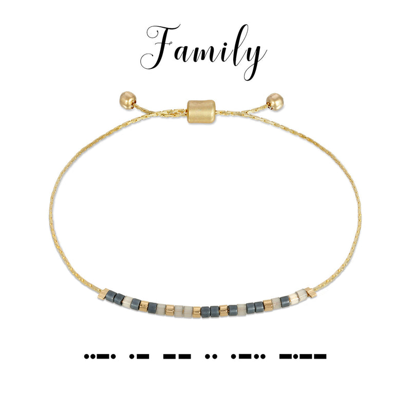 Family Morse Code Bracelet