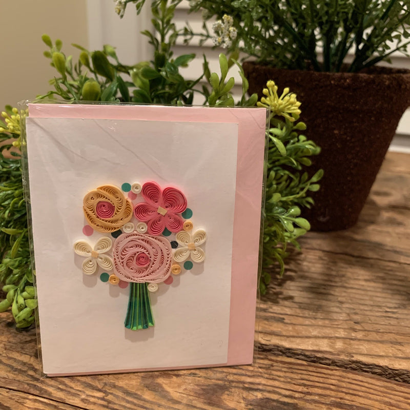 Bouquet Gift Enclosure Quilling Cards