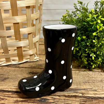 Polka Dot Rain Boot Mini Planters