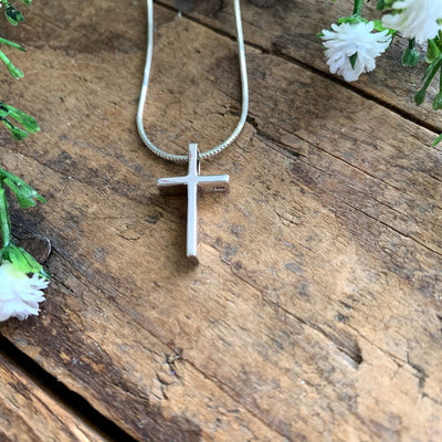 Sterling Silver Simple Cross Pendant - Apothecary Gift Shop