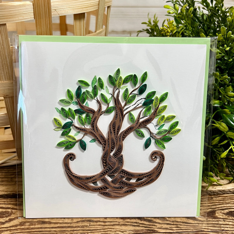 Handcrafted Tree of Life Quilling Card