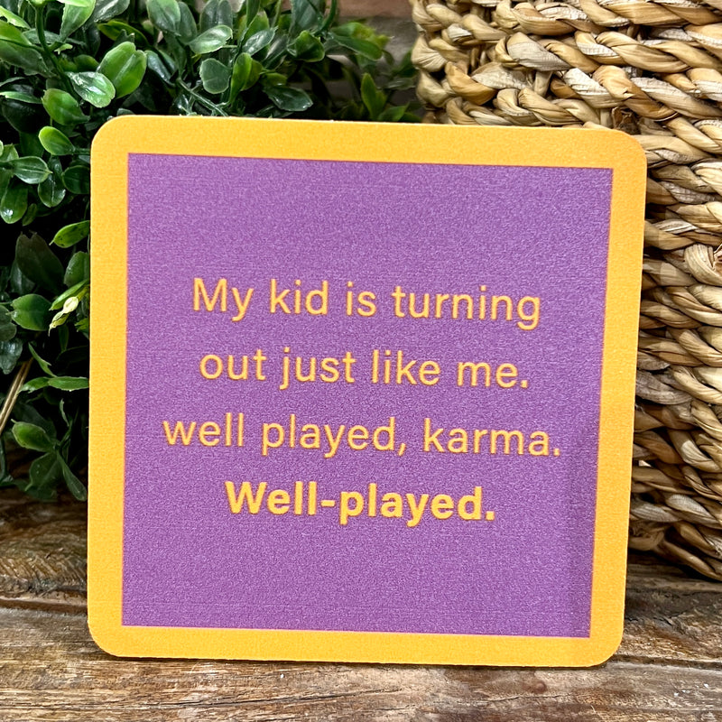 Drinks On Me Coasters With Funny Sayings