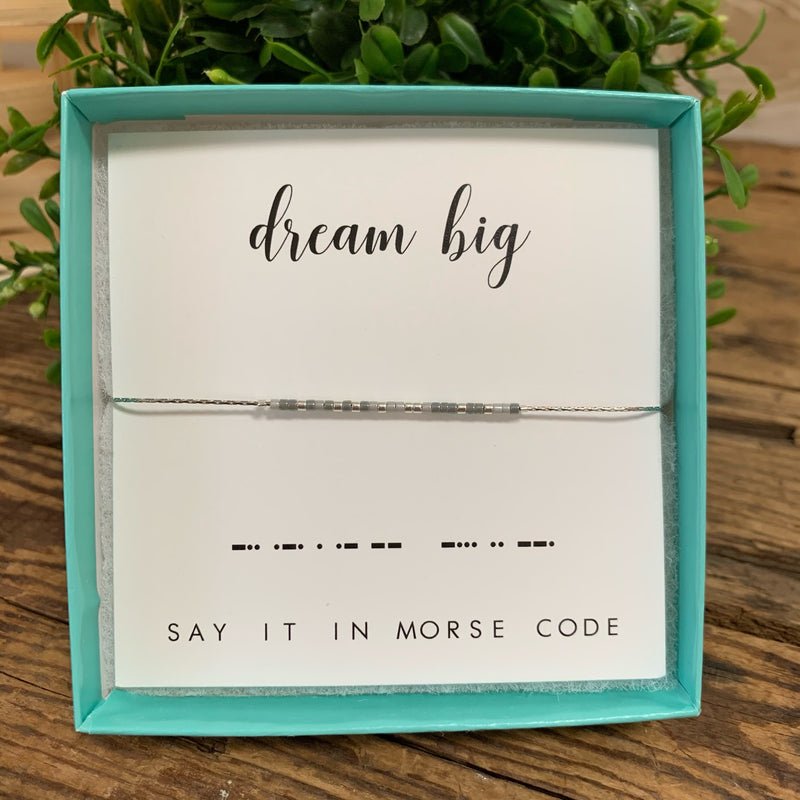 Dream Big Morse Code Bracelet