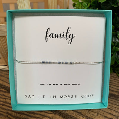 Family Morse Code Bracelet