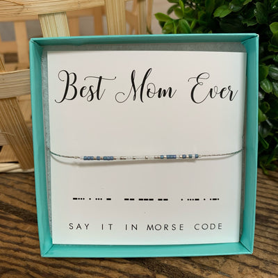 Best Mom Ever Morse Code Bracelet
