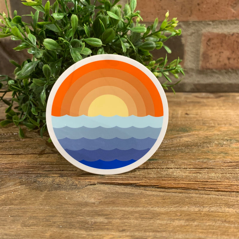Sunrise Waves Sticker