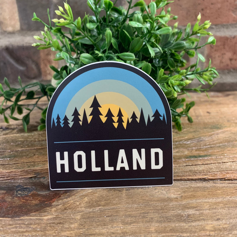 Holland Tree Sunrise Sticker