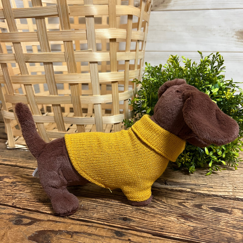 Yellow Sweater Sausage Dog Jellycat