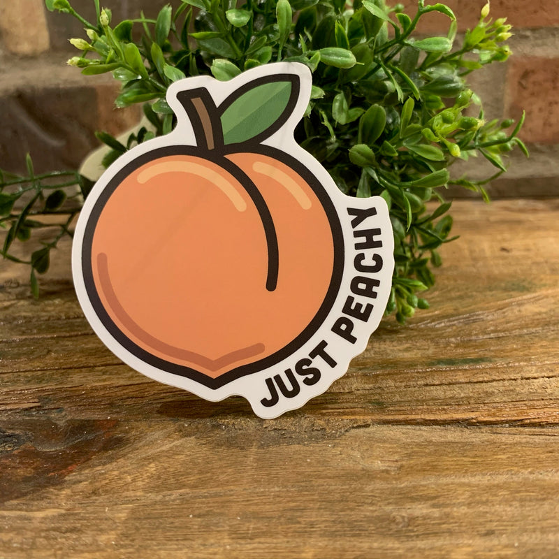 Peach Just Peachy Sticker