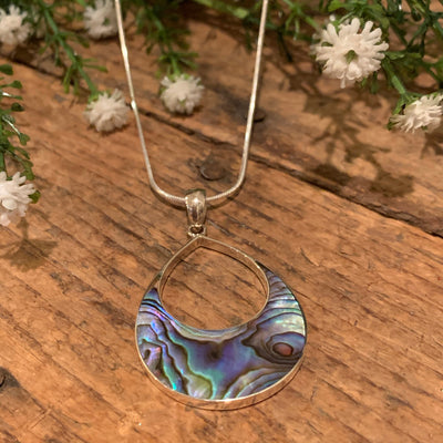 Large Teardrop Abalone Pendant - Apothecary Gift Shop