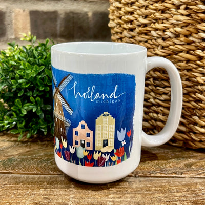 Holland, Michigan Windmill & Tulips Mug