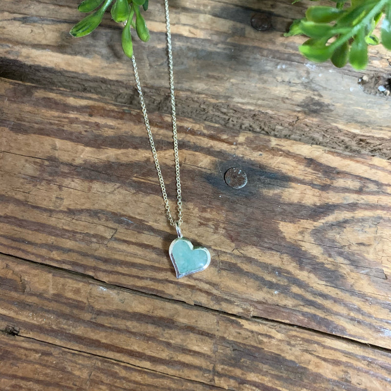 Amazonite Heart Dune Jewelry Necklace