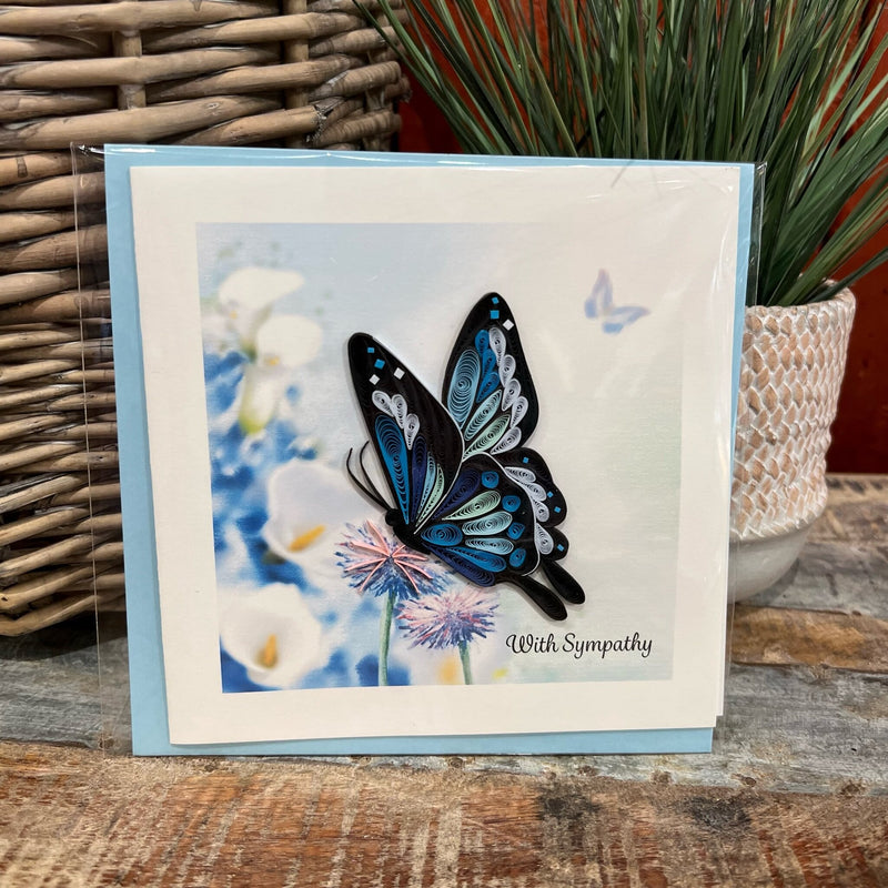 Sympathy Butterfly Quilling Card